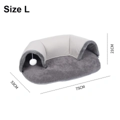 Cat Tunnel and Bed Toy Set Comfortable Portable Kitty Training Cat Cave with Ball for Indoor Cat Bunny Outdoor Kitten Rabbit