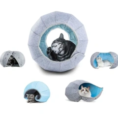 Circular Cat Tunnel, Nest, Cat Bed, Ball Interactive, Multifunctional, Collapsible, Breathable, Pet Supplies