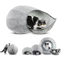 Circular Cat Tunnel, Nest, Cat Bed, Ball Interactive, Multifunctional, Collapsible, Breathable, Pet Supplies