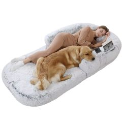Human Dog Bed, 74"x43"x9" Dog Beds for Large Dogs, Foldable Plush Washable Dog Beds