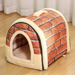 Foldable Dog House Kennel Bed Mat for Small Medium Dogs Cats Winter Warm Cat Bed Nest Pet Products Basket Pets Puppy Cave Sofa