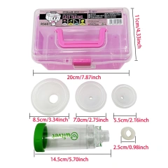 New Pet Feline Cat Dog Aerosol Chamber Tank Spacer Assist Inhalation Pump Nebulizer Manual Plastic Silicon Mask Animal Clinic