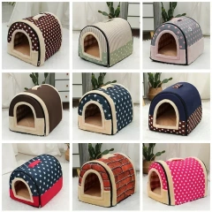 Foldable Dog House Kennel Bed Mat for Small Medium Dogs Cats Winter Warm Cat Bed Nest Pet Products Basket Pets Puppy Cave Sofa