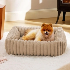 Luxury Bed for A Small Dog Warm Cat Sofa Nest Pet Comfortable Plush Puppy Bed Removable Washed for Small Animal Dog Accessories