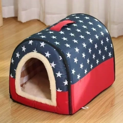 Foldable Dog House Kennel Bed Mat for Small Medium Dogs Cats Winter Warm Cat Bed Nest Pet Products Basket Pets Puppy Cave Sofa