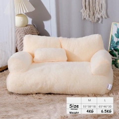 Cat Sofa Bed Pets Nest Comfortable Washable Non-slip Dog Plush Soft Sofa Cushion Removed Winter Warm Cat Bed Sofas Pet Supplies