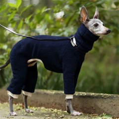 Suits Large Soft Puppy Clothes Loose Four Legged Thick Dogs High Greyhound Neck Warm Italian Winter Onesies For Dogs Clothes