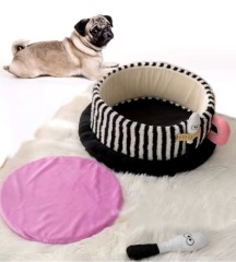 Hot Round Cat Nest In The Shape Of Cute Coffee Cup Soft Thick Bed Interior Sleeping Warm Comfortable High Quality Kennel