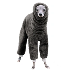 High Collar Pet Dog Clothes Stretching Four Legs Workwear Pants Big Dog Winter Sleepwear Jumpsuit Warm Whitbit Italian Greyhound