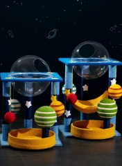 Luxury space capsule Star Cat tree climbing frame cat nest one sisal wear resistant scratch cat jumping platform