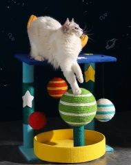 Luxury space capsule Star Cat tree climbing frame cat nest one sisal wear resistant scratch cat jumping platform
