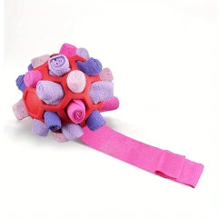 1Pcs Interactive Dog Toy - Sniffing Ball for Hiding Treats - Rubber Puzzle Ball for Mental Stimulation Pet Supplies
