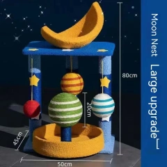 Luxury space capsule Star Cat tree climbing frame cat nest one sisal wear resistant scratch cat jumping platform