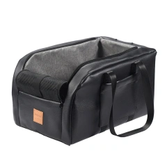 Small Dog Cat Car Seat Pet Booster Seat Dog Interactive Travel Safety Car Carrier with Side Pocket Storage Easy Cleaning