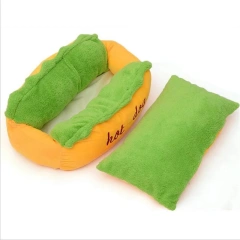 New Funny Hot Dog Bed Pet Lounger Bed House Fashion Sofa Cushion Supplies Puppy Cat Warm Soft Sleeping Mat Cozy Dogs Nest Kennel