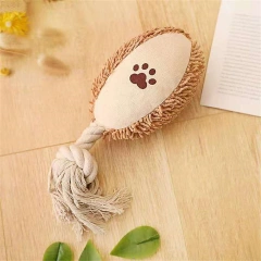 Dog Toys Rope Knot Training Prevent Tearing Durable Plush Toy Bite-resistant Molar Teeth Plush Voice Puppet Molar Teeth Cleaner