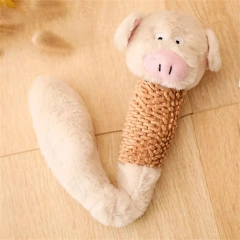 Dog Toys Rope Knot Training Prevent Tearing Durable Plush Toy Bite-resistant Molar Teeth Plush Voice Puppet Molar Teeth Cleaner
