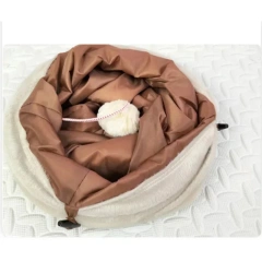 Pet Cat Toys Big Long Cat Tunnel with Ball Foldable Suede Material Funny Cat Toys 120cm Dia 25cm Kitten Play 2 Hole Pet Supplies