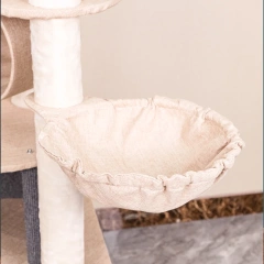 Large cat climbing frame cotton hemp fresh material factory direct sales of luxury cat nest sisal pillar cat platform
