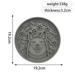 New pet slow food cat and dog bowl with suction cup silicone dog bowl