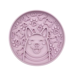 New pet slow food cat and dog bowl with suction cup silicone dog bowl