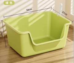 Cats Litter Box Large Capacity Semi-closed Anti-Splash Cats Toilet Bedpan Plastic Big Mac Oversized Cat Tray Bedpan Pet Supplies