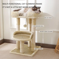 Sisal cat climbing frame cat scratching post four seasons universal villa jumping small apartment integrated multi-layer