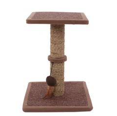 Brown non-stick wool sisal wholesale cat tree cute cardboard scratcher cat tree furniture