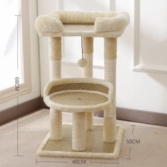 Sisal cat climbing frame cat scratching post four seasons universal villa jumping small apartment integrated multi-layer