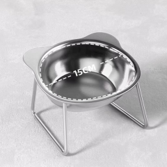 304 stainless steel cat and dog bowl protects the cervical vertebrae and prevents tipping