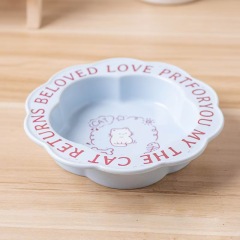 Persian Cat Bowl Anti-Black Chin Cat Canned Food Ceramic Bowl Small Dog Food Bowl With Wooden Shelf Anti-Knockover Water Cup