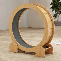 OEM Custom Silent Exercise Running Wheel Climbing Frame Wooden Fiberboard Cat Toy Anti-depression Cat Treadmill