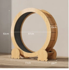 OEM Custom Silent Exercise Running Wheel Climbing Frame Wooden Fiberboard Cat Toy Anti-depression Cat Treadmill