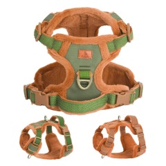 New dog plush warm I-shaped vest harness