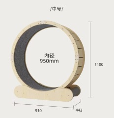Cat Running Wheel Cat Treadmill Low Noise Exercise Fitness Roller Wooden Pet Exercise Running Wheel Interactive Cat Toy