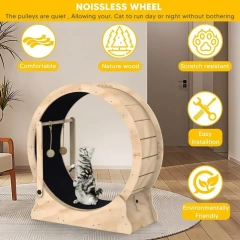 With Carpeted Runway and Cat Teaser Pet Toy Accessories Things Products,Toys for Cats Cat Running Wheel Treadmill