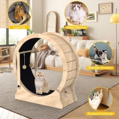 With Carpeted Runway and Cat Teaser Pet Toy Accessories Things Products,Toys for Cats Cat Running Wheel Treadmill