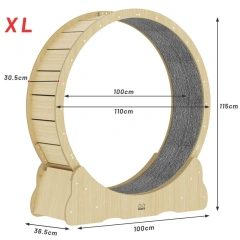 Cat Treadmill PINK Interactive Pet Tread Exercise Running Wheel Solid Wood Cat Fiberboard Pet Treadmill for Cats
