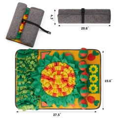 Dog Training Snuffle Mat Carrot Pulling Model Pet Sniffing Mat Slow Food Blanket Foraging Feeding Mat Reduces Boredom Anxiety