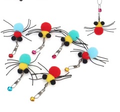 1pcs Simulation Plush Spider Replacement Head Of Cat Teaser Stick Fun Pet Cat Toy
