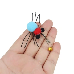9pcs Simulation Plush Spider Replacement Head Of Cat Teaser Stick Fun Pet Cat Toy