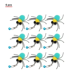 9pcs Simulation Plush Spider Replacement Head Of Cat Teaser Stick Fun Pet Cat Toy