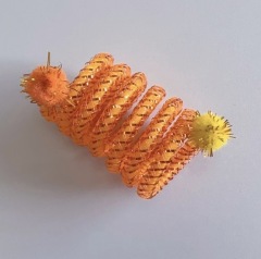 1pcs Colorful Spring Cat Toy Chew Resistant Elastic Wool Ball Spring Toys for Cats Tease Pet Supplies