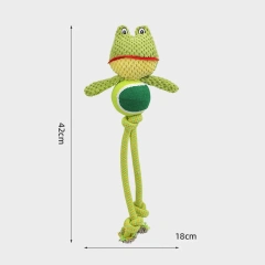 Plush Pig Frog Pet Squeaky Toys for Small Dogs Puppy Rope Ball Chew Toy Squeak Pets Accessories Supplies