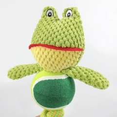 Plush Pig Frog Pet Squeaky Toys for Small Dogs Puppy Rope Ball Chew Toy Squeak Pets Accessories Supplies