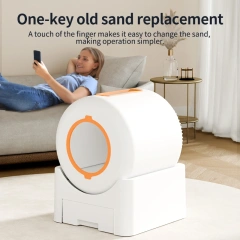2024 new model Automatic Smart Cat Litter Box Self Cleaning Fully Enclosed Cat Litter Box Pet Toilet Litter Tray English version