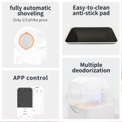 2024 new model Automatic Smart Cat Litter Box Self Cleaning Fully Enclosed Cat Litter Box Pet Toilet Litter Tray English version