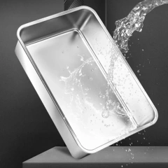 Extra Large Space Cat Litter Box Stainless Steel Sandbox Cat Gray Closed Cat Tray Self-cleaning Cats Detachable Pet Products