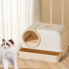 Fully Enclosed Cat Litter Box Large Cat Potty Corridor Sandbox Kitty Litter Box Kitten Potty for All Kinds of Cat Litter