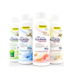 Pet Fruit Shampoo Set Custom Label Dog Shampoo Dry Powder Gift Box Four Bottles Of Pet Shampoo Cleansing Powder